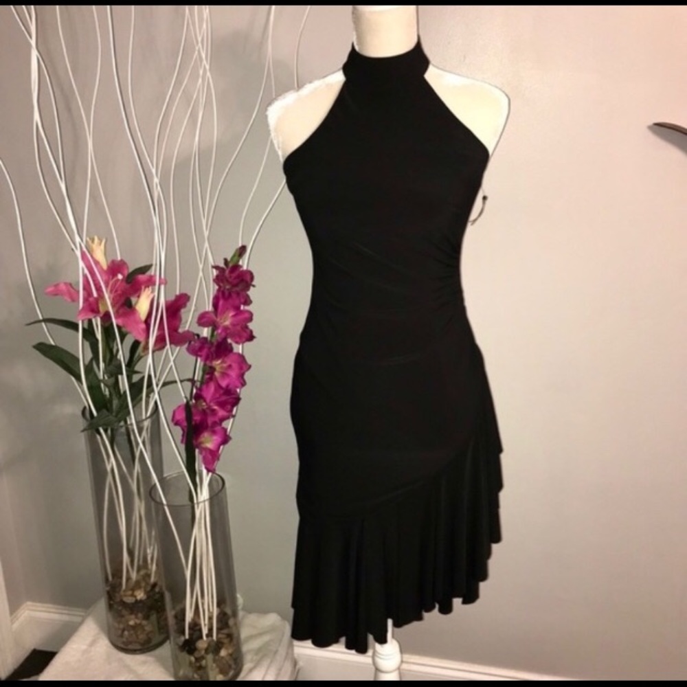 Vince Camuto Halter Cascade Dress